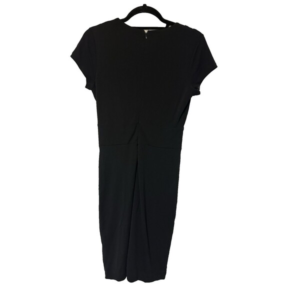 Talbots Women Short Sleeve Rayon Blend Sheath Dress Size 2 Petite Black - Picture 5 of 9